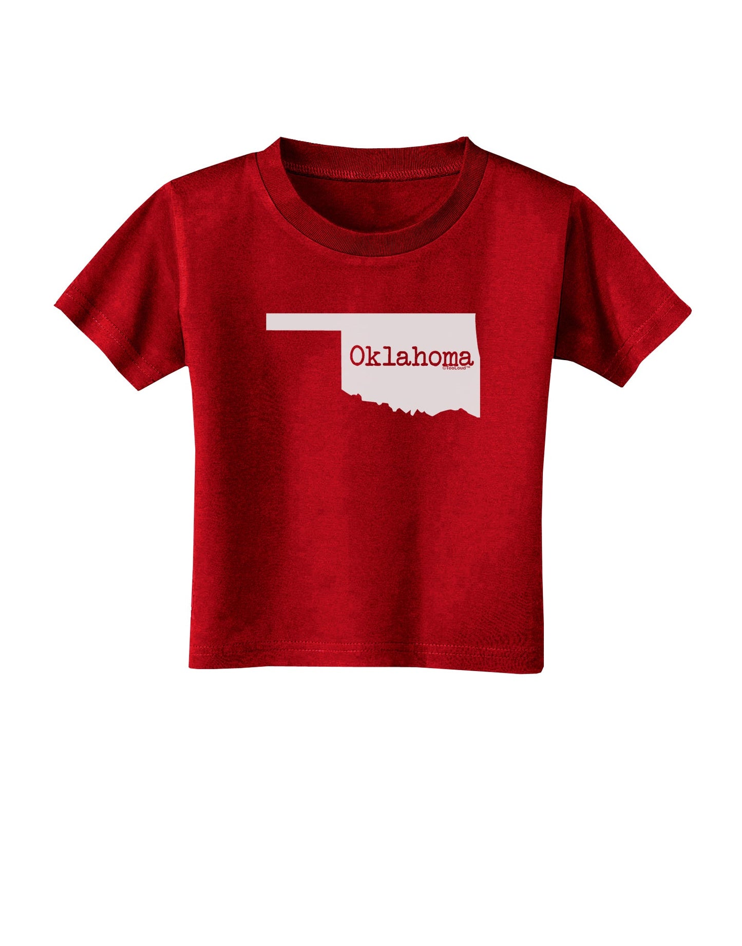 Oklahoma - United States Shape Toddler T-Shirt Dark by TooLoud-Toddler T-Shirt-TooLoud-Red-2T-Davson Sales
