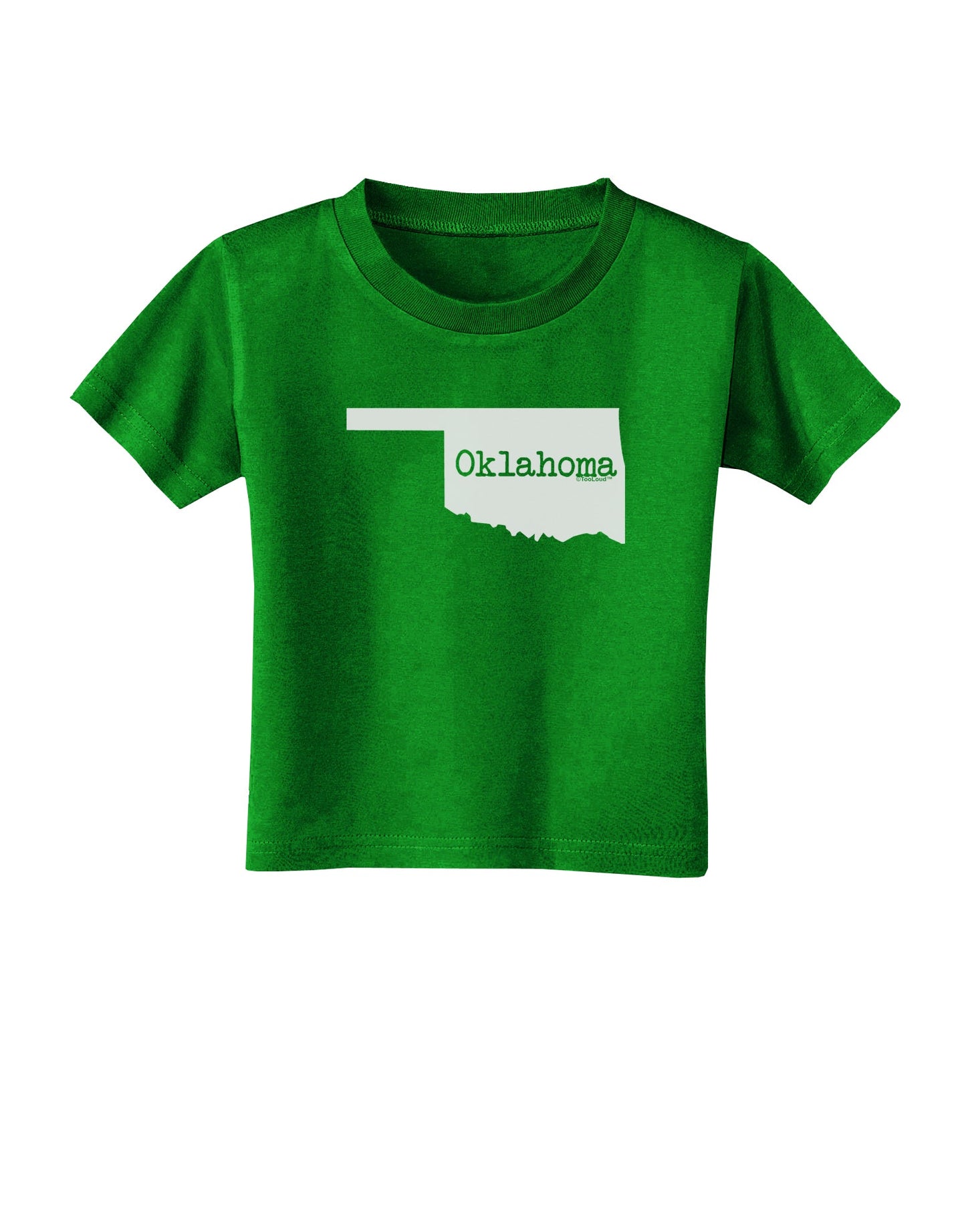 Oklahoma - United States Shape Toddler T-Shirt Dark by TooLoud-Toddler T-Shirt-TooLoud-Clover-Green-2T-Davson Sales