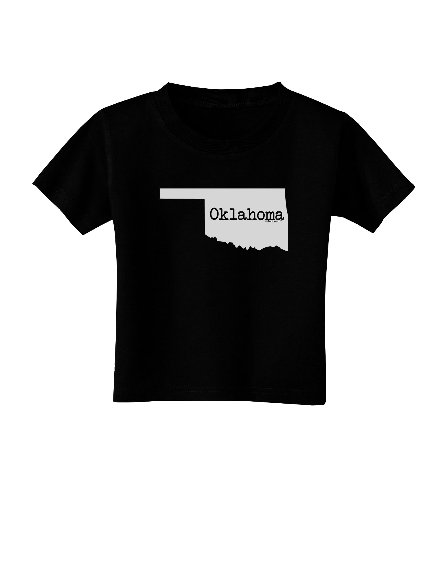 Oklahoma - United States Shape Toddler T-Shirt Dark by TooLoud-Toddler T-Shirt-TooLoud-Black-2T-Davson Sales