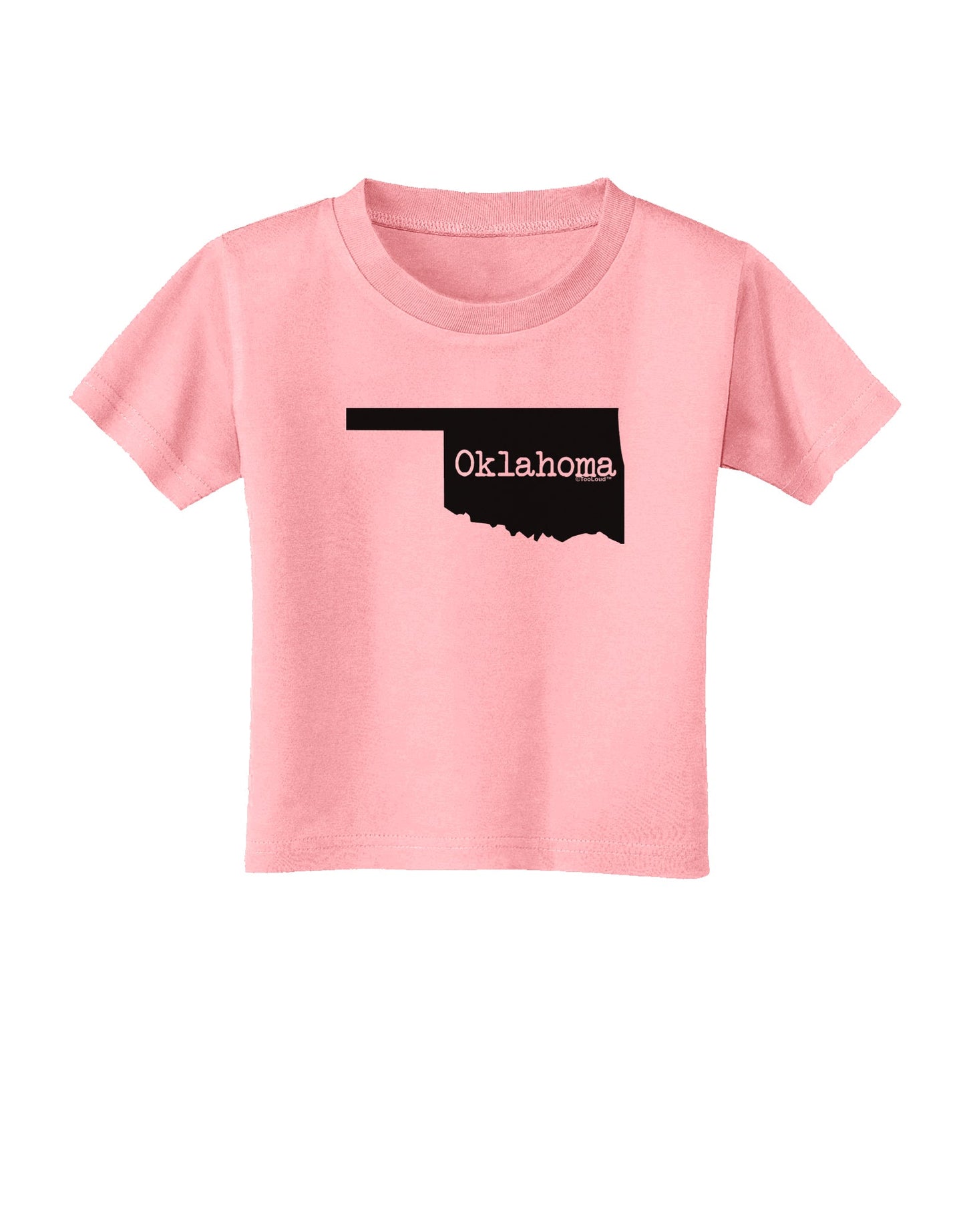 Oklahoma - United States Shape Toddler T-Shirt by TooLoud-Toddler T-Shirt-TooLoud-Candy-Pink-2T-Davson Sales
