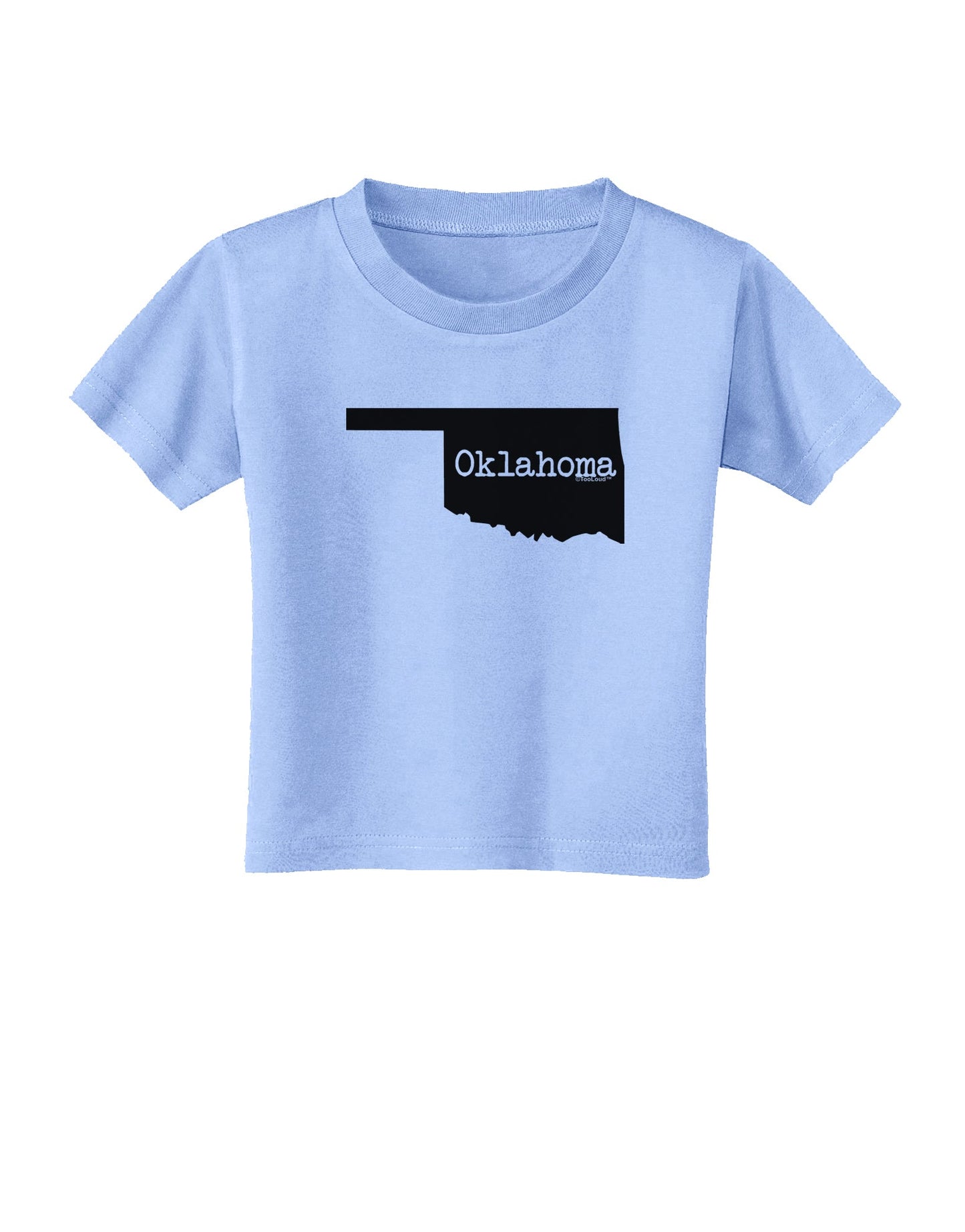 Oklahoma - United States Shape Toddler T-Shirt by TooLoud-Toddler T-Shirt-TooLoud-Aquatic-Blue-2T-Davson Sales