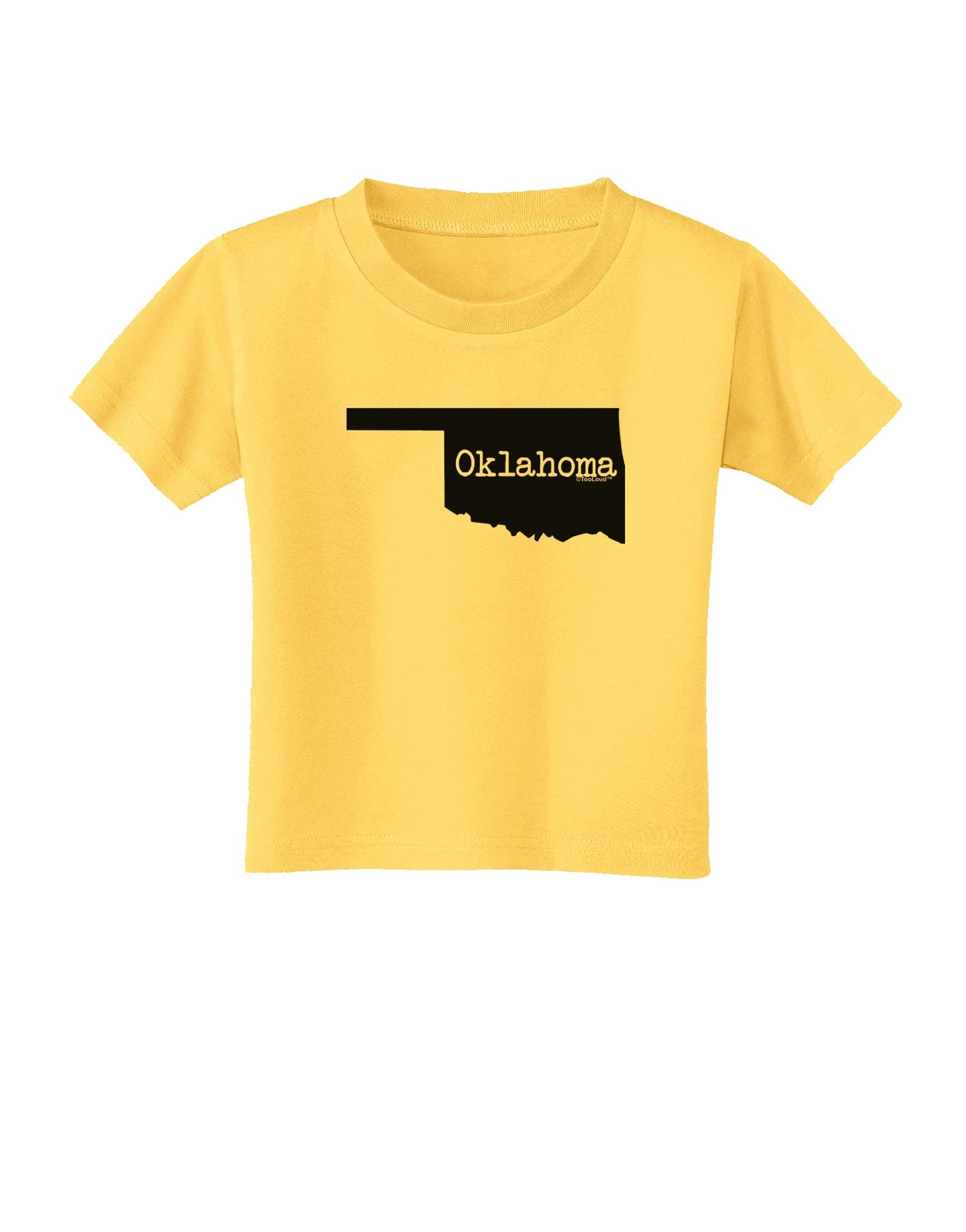 Oklahoma - United States Shape Toddler T-Shirt by TooLoud-Toddler T-Shirt-TooLoud-Yellow-2T-Davson Sales