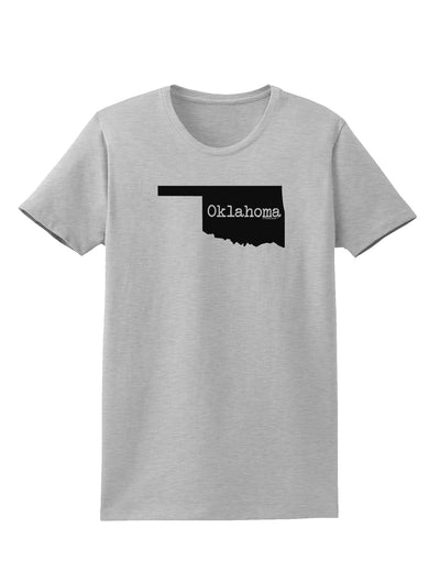 Oklahoma - United States Shape Womens T-Shirt by TooLoud-Womens T-Shirt-TooLoud-AshGray-X-Small-Davson Sales