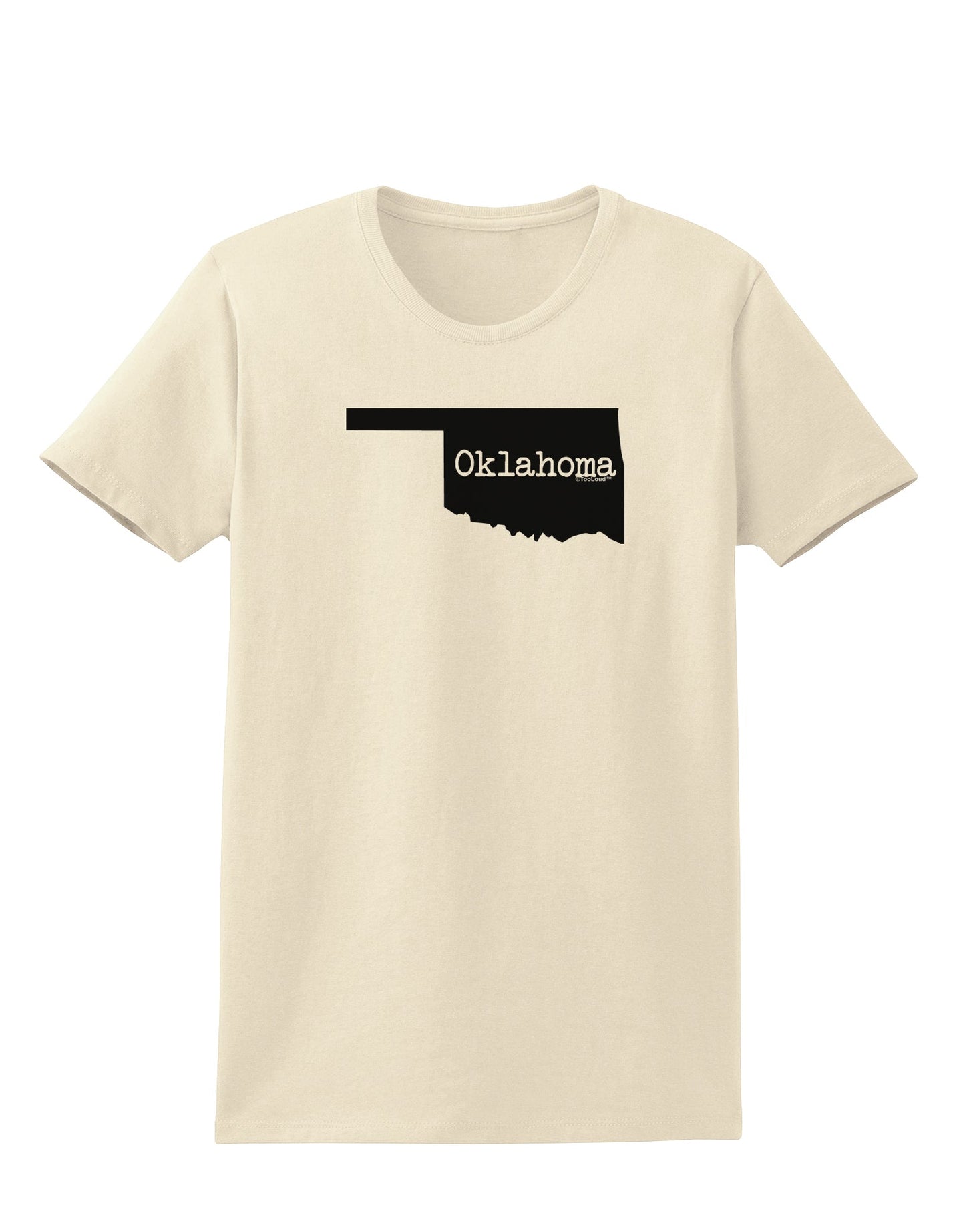 Oklahoma - United States Shape Womens T-Shirt by TooLoud-Womens T-Shirt-TooLoud-Natural-X-Small-Davson Sales