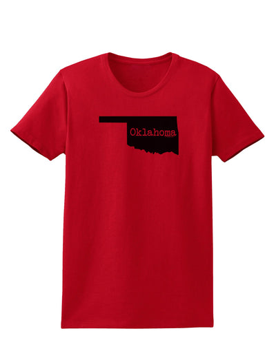 Oklahoma - United States Shape Womens T-Shirt by TooLoud-Womens T-Shirt-TooLoud-Red-X-Small-Davson Sales