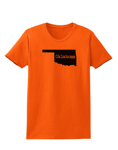 Oklahoma - United States Shape Womens T-Shirt by TooLoud-Womens T-Shirt-TooLoud-Orange-X-Small-Davson Sales