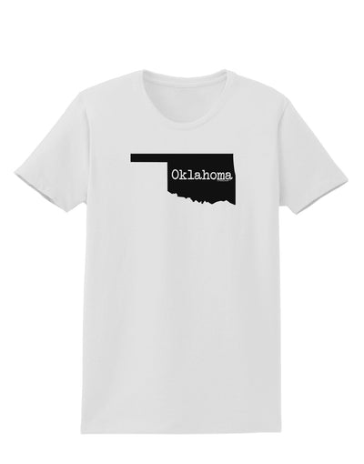 Oklahoma - United States Shape Womens T-Shirt by TooLoud-Womens T-Shirt-TooLoud-White-X-Small-Davson Sales