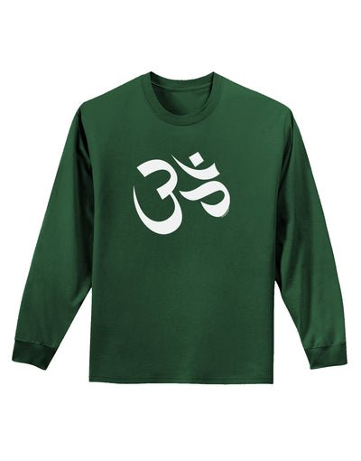 Om Symbol Adult Long Sleeve Dark T-Shirt-TooLoud-Dark-Green-Small-Davson Sales