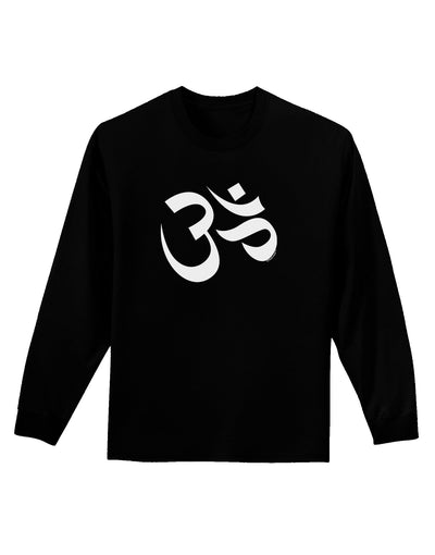 Om Symbol Adult Long Sleeve Dark T-Shirt-TooLoud-Black-Small-Davson Sales