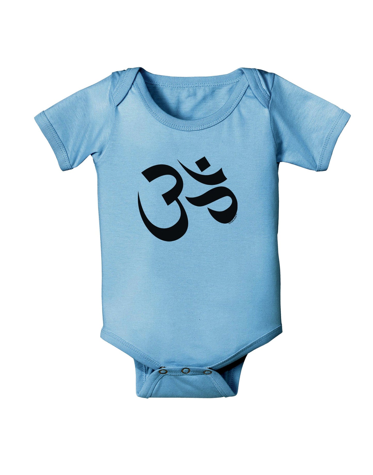 Om Symbol Baby Romper Bodysuit-Baby Romper-TooLoud-LightBlue-06-Months-Davson Sales