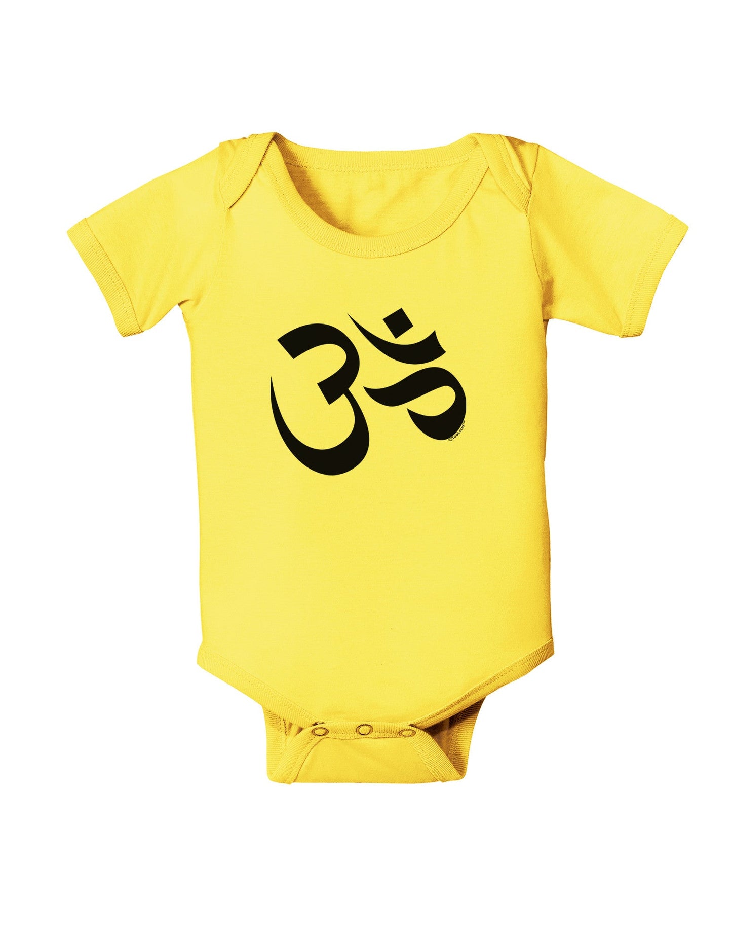 Om Symbol Baby Romper Bodysuit-Baby Romper-TooLoud-Yellow-06-Months-Davson Sales