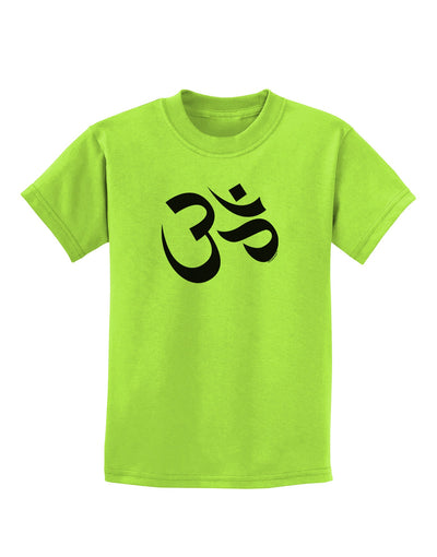 Om Symbol Childrens T-Shirt-Childrens T-Shirt-TooLoud-Lime-Green-X-Small-Davson Sales