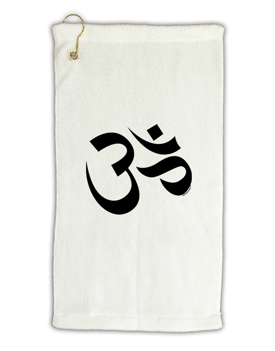 Om Symbol Micro Terry Gromet Golf Towel 16 x 25 inch-Golf Towel-TooLoud-White-Davson Sales