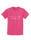 On Valentine's Day We Wear Pink Childrens Dark T-Shirt by TooLoud-Childrens T-Shirt-TooLoud-Sangria-X-Small-Davson Sales
