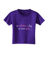 On Valentine's Day We Wear Pink Toddler T-Shirt Dark by TooLoud-Toddler T-Shirt-TooLoud-Purple-2T-Davson Sales