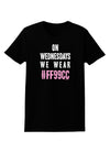 On Wednesdays We Wear FF99CC Womens Dark T-Shirt-TooLoud-Black-X-Small-Davson Sales