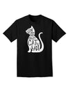 One Cat Short Of A Crazy Cat Lady Adult Dark T-Shirt-Mens T-Shirt-TooLoud-Black-Small-Davson Sales