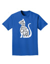 One Cat Short Of A Crazy Cat Lady Adult Dark T-Shirt-Mens T-Shirt-TooLoud-Royal-Blue-Small-Davson Sales