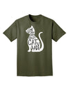 One Cat Short Of A Crazy Cat Lady Adult Dark T-Shirt-Mens T-Shirt-TooLoud-Military-Green-Small-Davson Sales