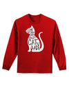 One Cat Short Of A Crazy Cat Lady Adult Long Sleeve Dark T-Shirt-TooLoud-Red-Small-Davson Sales