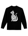 One Cat Short Of A Crazy Cat Lady Adult Long Sleeve Dark T-Shirt-TooLoud-Black-Small-Davson Sales