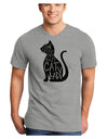 One Cat Short Of A Crazy Cat Lady Adult V-Neck T-shirt-Mens V-Neck T-Shirt-TooLoud-HeatherGray-Small-Davson Sales