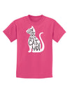 One Cat Short Of A Crazy Cat Lady Childrens Dark T-Shirt-Childrens T-Shirt-TooLoud-Sangria-X-Small-Davson Sales