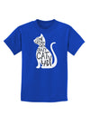 One Cat Short Of A Crazy Cat Lady Childrens Dark T-Shirt-Childrens T-Shirt-TooLoud-Royal-Blue-X-Small-Davson Sales