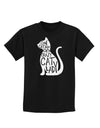 One Cat Short Of A Crazy Cat Lady Childrens Dark T-Shirt-Childrens T-Shirt-TooLoud-Black-X-Small-Davson Sales