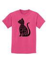 One Cat Short Of A Crazy Cat Lady Childrens T-Shirt-Childrens T-Shirt-TooLoud-Sangria-X-Small-Davson Sales