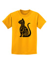 One Cat Short Of A Crazy Cat Lady Childrens T-Shirt-Childrens T-Shirt-TooLoud-Gold-X-Small-Davson Sales