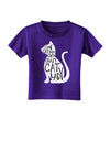 One Cat Short Of A Crazy Cat Lady Toddler T-Shirt Dark-Toddler T-Shirt-TooLoud-Purple-2T-Davson Sales