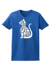 One Cat Short Of A Crazy Cat Lady Womens Dark T-Shirt-TooLoud-Royal-Blue-X-Small-Davson Sales