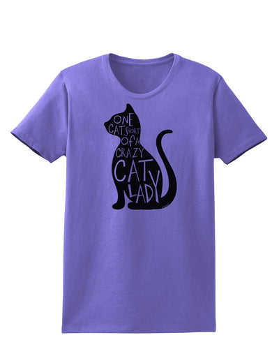 One Cat Short Of A Crazy Cat Lady Womens T-Shirt-Womens T-Shirt-TooLoud-Violet-X-Small-Davson Sales