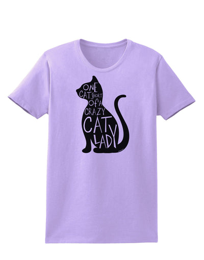 One Cat Short Of A Crazy Cat Lady Womens T-Shirt-Womens T-Shirt-TooLoud-Lavender-X-Small-Davson Sales