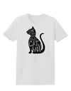 One Cat Short Of A Crazy Cat Lady Womens T-Shirt-Womens T-Shirt-TooLoud-White-X-Small-Davson Sales