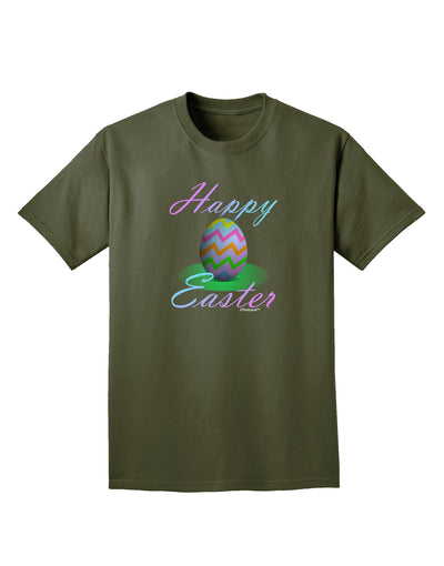 One Happy Easter Egg Adult Dark T-Shirt-Mens T-Shirt-TooLoud-Military-Green-Small-Davson Sales