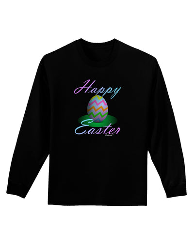 One Happy Easter Egg Adult Long Sleeve Dark T-Shirt-TooLoud-Black-Small-Davson Sales