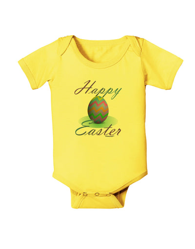 One Happy Easter Egg Baby Romper Bodysuit-Baby Romper-TooLoud-Yellow-06-Months-Davson Sales