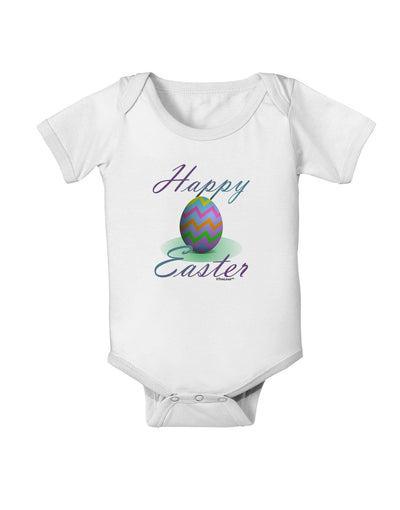 One Happy Easter Egg Baby Romper Bodysuit-Baby Romper-TooLoud-White-06-Months-Davson Sales