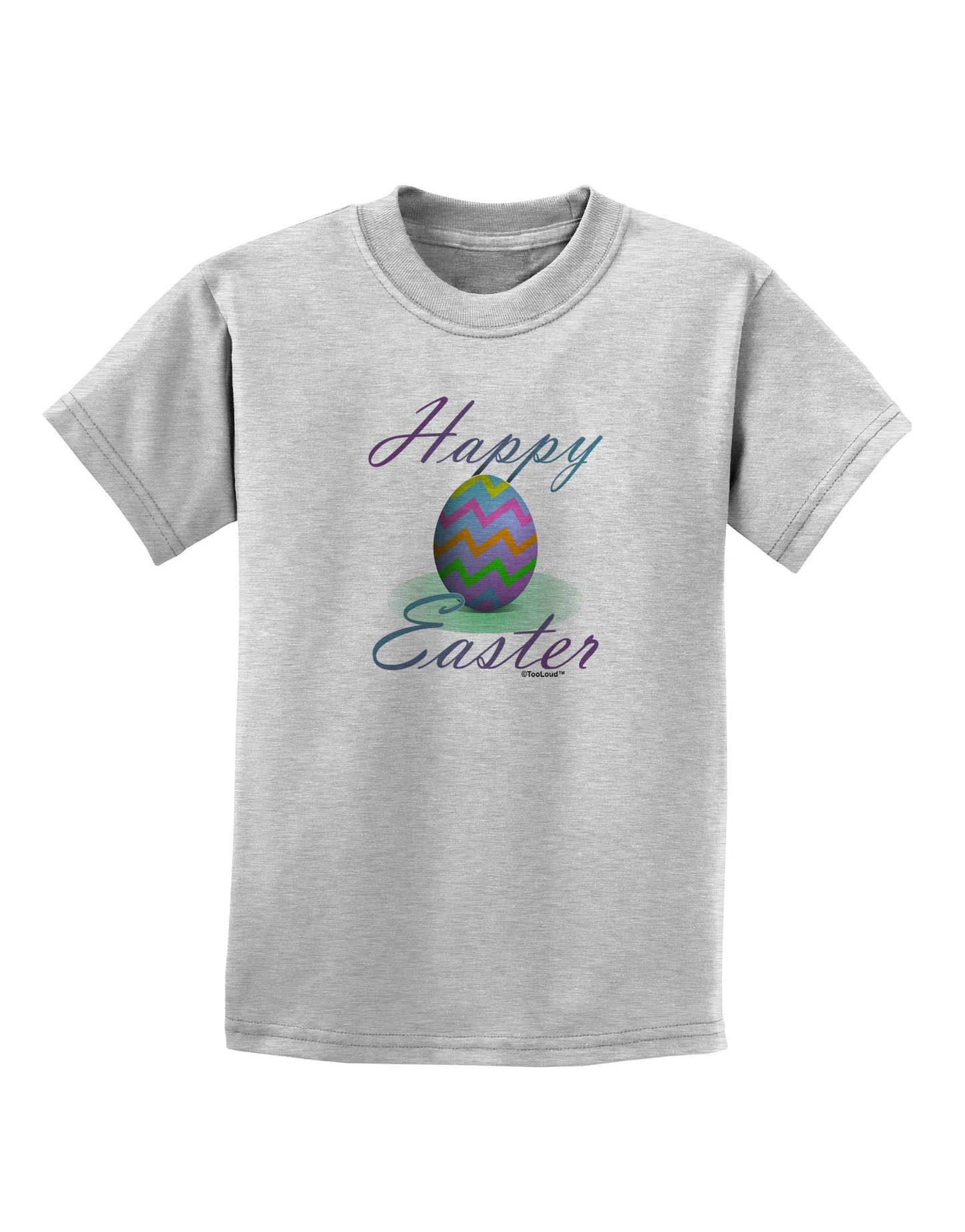 One Happy Easter Egg Childrens T-Shirt-Childrens T-Shirt-TooLoud-AshGray-X-Small-Davson Sales