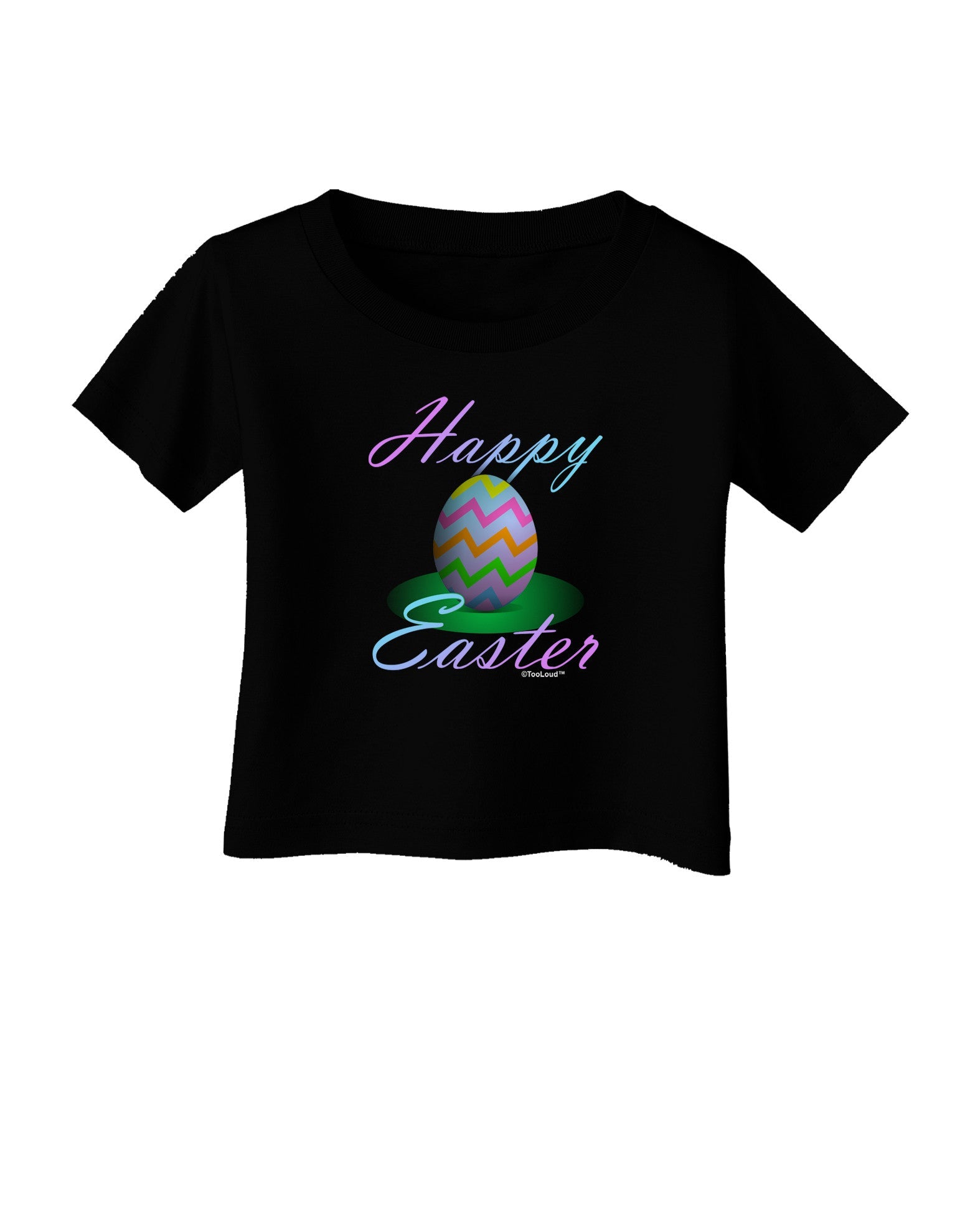 One Happy Easter Egg Infant T-Shirt Dark-Infant T-Shirt-TooLoud-Black-06-Months-Davson Sales