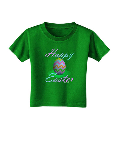 One Happy Easter Egg Toddler T-Shirt Dark-Toddler T-Shirt-TooLoud-Clover-Green-2T-Davson Sales