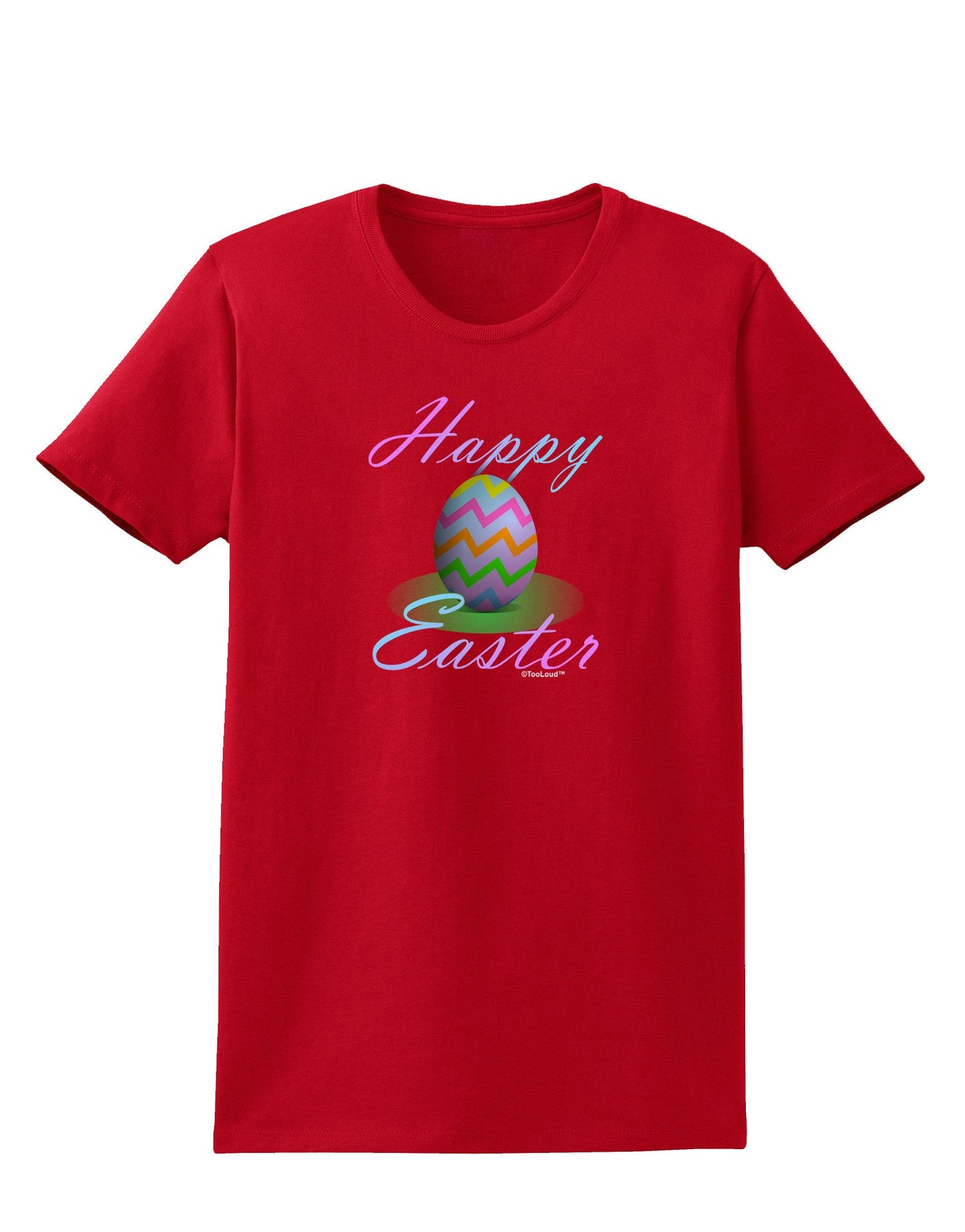One Happy Easter Egg Womens Dark T-Shirt-TooLoud-Red-X-Small-Davson Sales