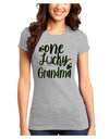 One Lucky Grandma Shamrock Juniors Petite T-Shirt-Womens T-Shirt-TooLoud-Ash-Gray-Juniors Fitted X-Small-Davson Sales