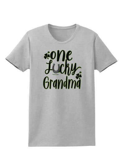 One Lucky Grandma Shamrock Womens T-Shirt-Womens T-Shirt-TooLoud-AshGray-X-Small-Davson Sales