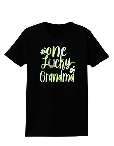 One Lucky Grandma Shamrock Womens T-Shirt-Womens T-Shirt-TooLoud-Black-X-Small-Davson Sales