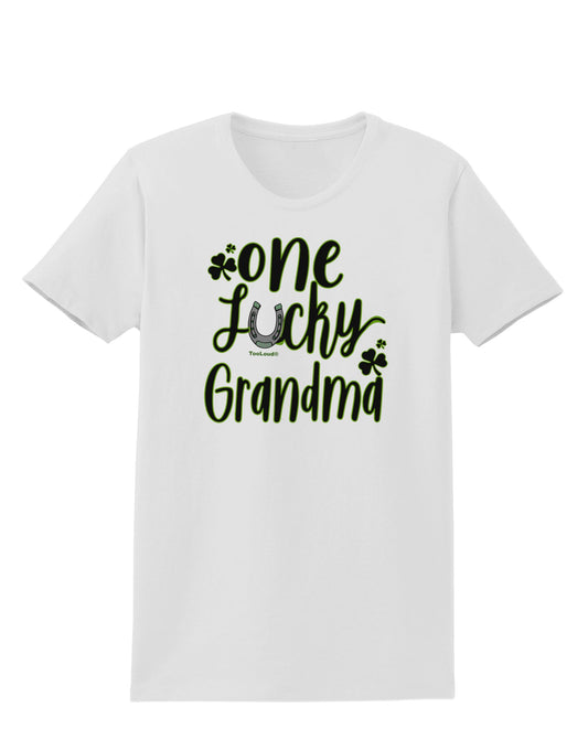 One Lucky Grandma Shamrock Womens T-Shirt-Womens T-Shirt-TooLoud-White-X-Small-Davson Sales
