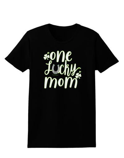 One Lucky Mom Shamrock Womens T-Shirt-Womens T-Shirt-TooLoud-Black-X-Small-Davson Sales