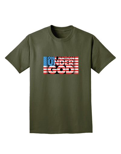 One Nation Under God Adult Dark T-Shirt-Mens T-Shirt-TooLoud-Military-Green-Small-Davson Sales